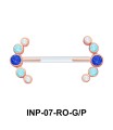 Splendid Curved Stone Invisible Nipple Piercing INP-07